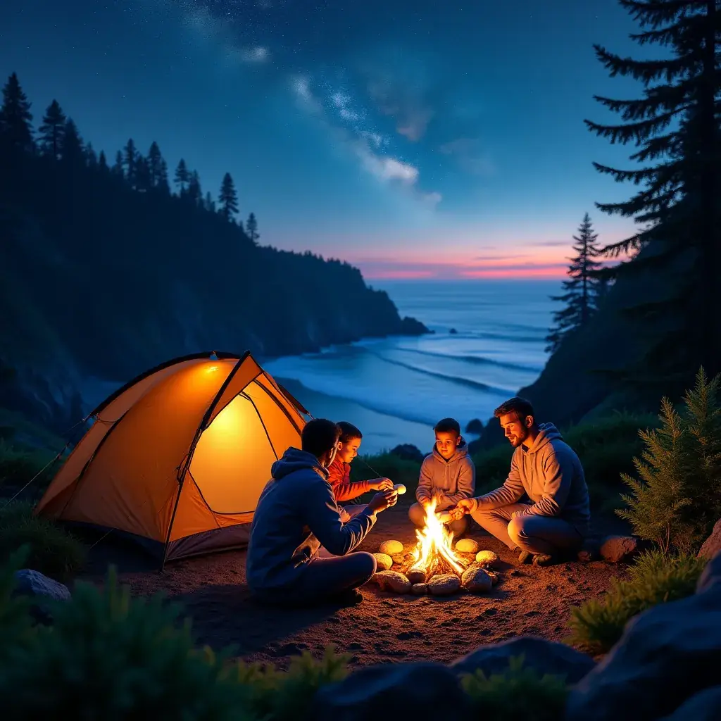 Most wiszący w Portland otoczony zielonymi drzewami