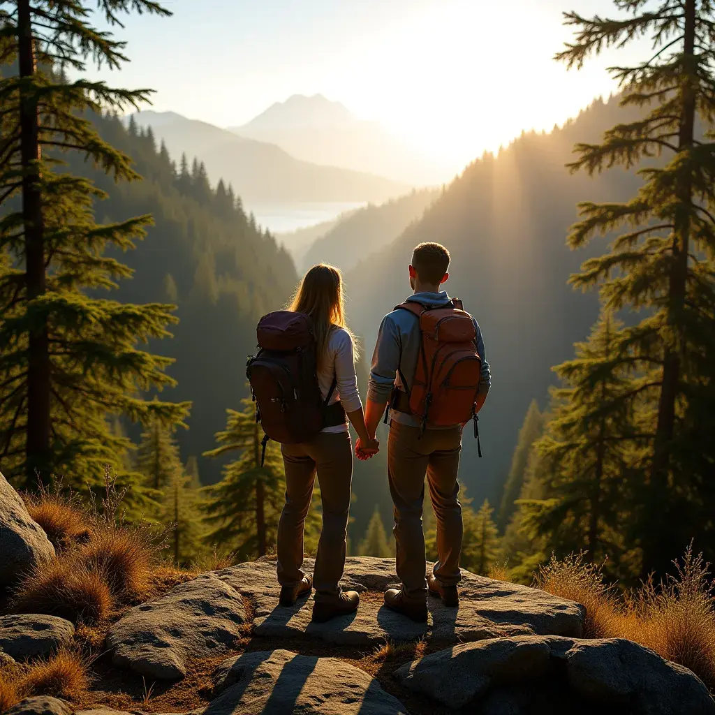 Widok na most Starej Tamy w Portland w promieniach słońca