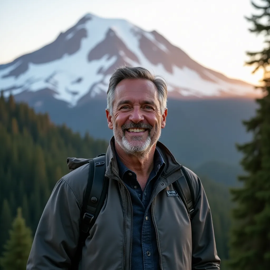 Góry Kaskadowe z pokrytymi śniegiem szczytami w słoneczny dzień